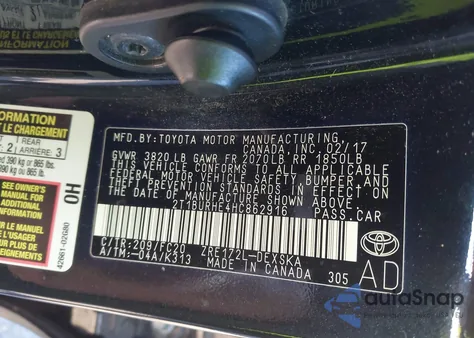 2017 Toyota Corolla Se z USA, uszkodzony, nr VIN 2T1BURHE4HC862916